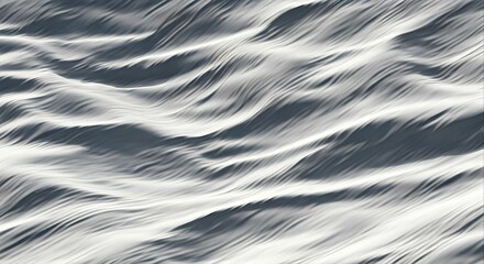 Blurry waves crashing in a dark ocean with white foam close-up