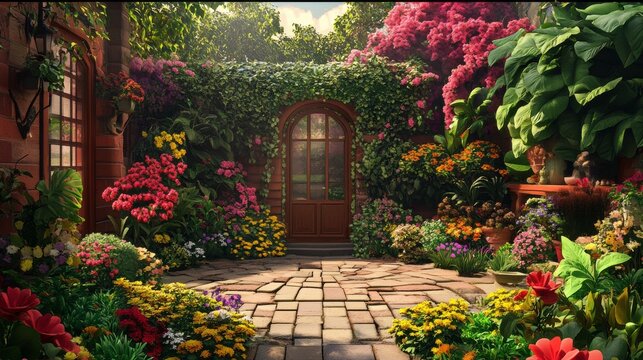 garden in the style of Franz Bauer