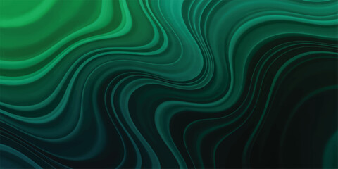 Abstract Teal and Dark Green Flowing Curves Background for Modern Designs Projects
