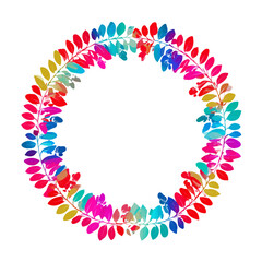 Flat 2D icon, minimalist design, clipart, A Simple flat 2D icon Christmas wreath illustration isolated on a white background, vector, flat design, animation design