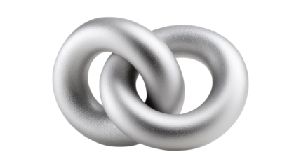 Two linked metallic rings symbolizing unity and partnership