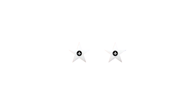 Two White Stars on Black Transparent Background