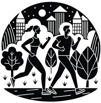 Egyptian queen of spades illustration with a black silhouette of a woman in fashion art style