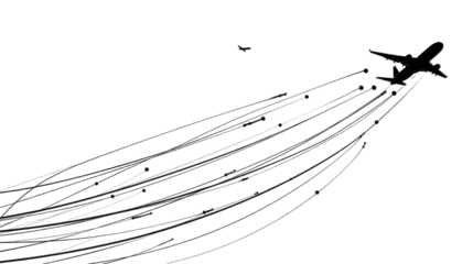 Abstract Banana Shape with Light Streaks