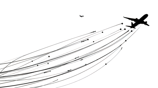 Abstract Banana Shape with Light Streaks