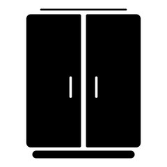 fridge icon isolated on white background, vector illustration.