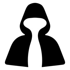 dark robes icon isolated on white background, vector illustration.