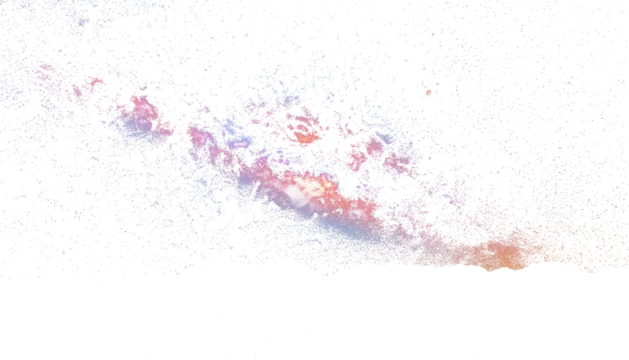 Cosmic nebula with stars Milky Way rainbow transparent PNG