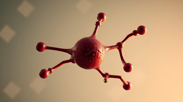 Estrone (oestrone) human estrogen hormone molecule.