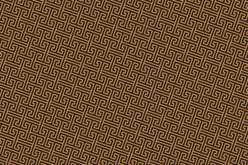 Geometric Greek Key Pattern in Brown and Tan geometric pattern