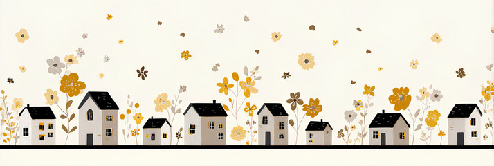 Hand-Drawn Gentle Townscape