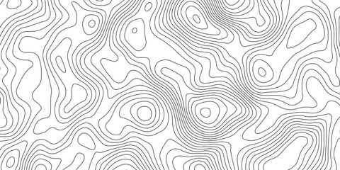Fototapeta premium Abstract Vector Topographic Map Background with Wavy Contour Lines, Geometric Terrain Relief, and Mountain Grid Pattern for Geography, Navigation, and Travel Design Concept.