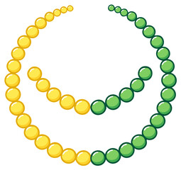 Obraz premium Circular Design with Yellow and Green Spheres, Abstract Pattern with Round Elements