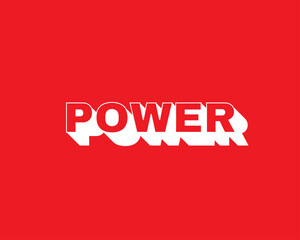 power strong text effect design for business,flyer,social media post, modern creative text effect design editable vector 