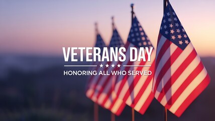 veteran happy day usa flags honoring all who served
