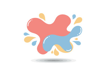 Abstract Colorful Paint Splashes Design.