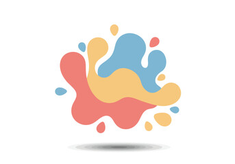 Abstract Colorful Liquid Splashes Design.