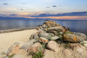 Rigas bay in the town Engure, Latvia