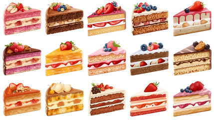 Cake Slices – Transparent Background