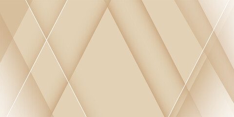 Fototapeta premium Modern abstract background with layered geometric diamond patterns in soft beige tones, ideal for luxury and corporate designs.