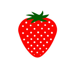 A strawberry fruit illustration, digital painting, strawberry illustration in watercolor style, isolated on a white background, fruit collection, EPS format design