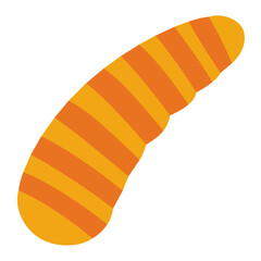 A Simple flat 2D icon ginger root isolated on a white background, vector, flat design, animation design, simple flat 2D icon, minimalist design, clipart