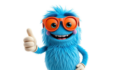 Fototapeta premium Supportive Mascot Giving Thumbs Up