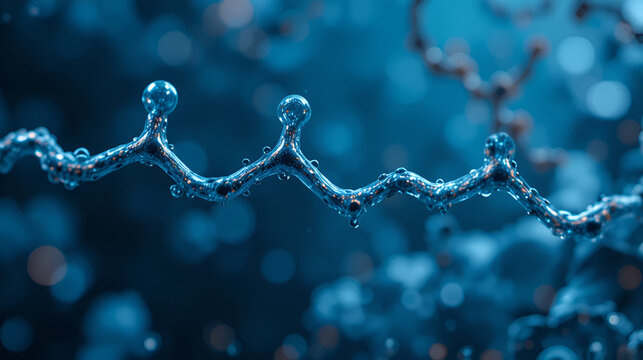 trypsin enzyme molecule, chemical structure.