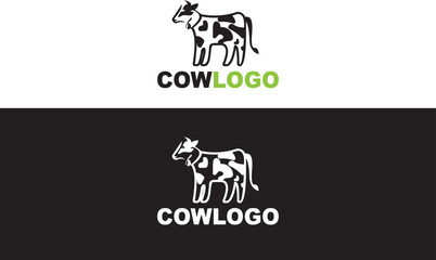 Cow Logo. Premium Cow farm product logo design vector.