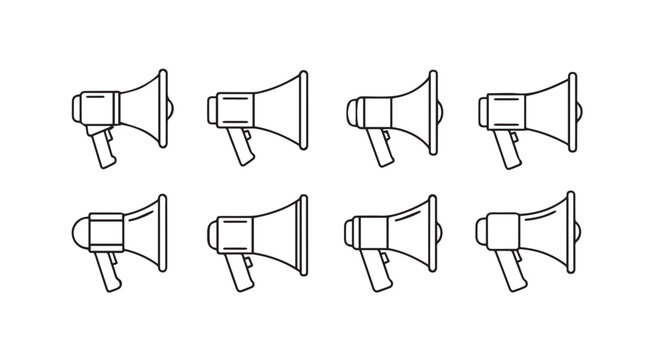 Vector art of megaphone