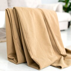Folded beige fabric
