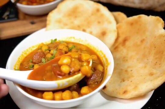 Delicious Chole Bhature - A Classic Indian Street Food Delight.