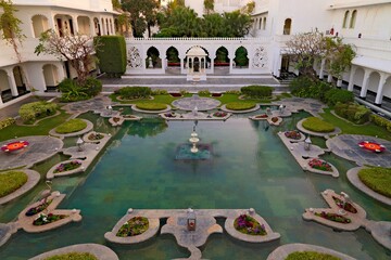 Lily Pond at Lake Palace, Udaipur,  Rajasthan, India