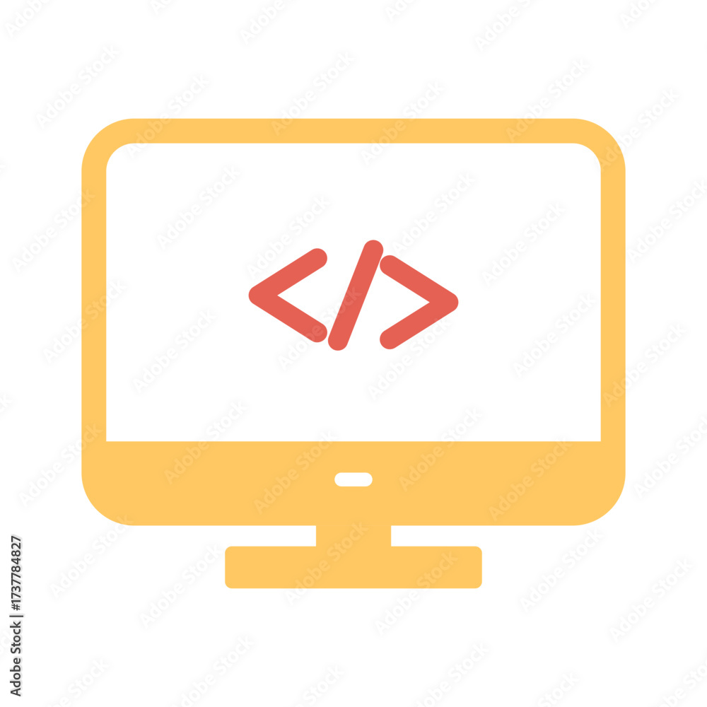 Wall mural coding icon design