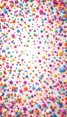 Colorful Confetti Celebration Pattern Seamless Design
