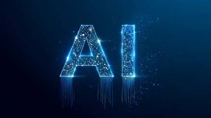 AI Letters Made of a Digital Plexus