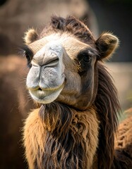 Fototapeta premium Close-up of a camel's head