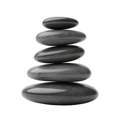Zen Grey Stone Stack | Minimalist Balanced Pebble Sculpture | Serene Oval Rock Arrangement
