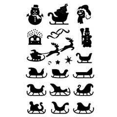 set of Xmas icons vector, christmas icons set png collection, merry christmas