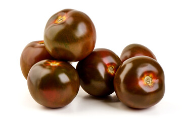 Heirloom Tomatoes, Stacked Fresh Produce, isolated on white background