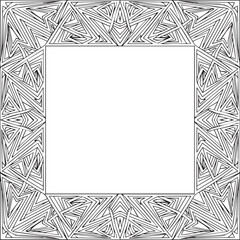 Vector abstract geometric layered triangle frame, luxury decorative border illustration
