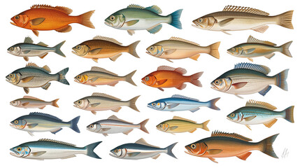 Various Fish Collection – Transparent Background