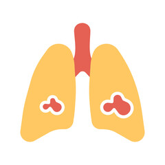 Lung Cancer Icon Design