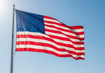 Obraz premium American flag in the wind