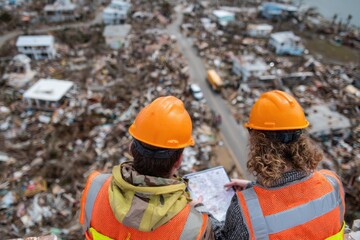 Emergency team evaluates hurricane damage