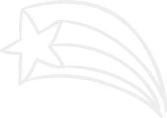 Hand drawn star doodle set black and white illustration