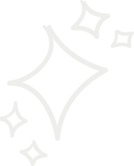 Hand drawn star doodle set black and white illustration