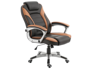 Ergonomic executive office chair blending modern style and comfort for productive workdays, enhancing any professional space.Isolated on white background.