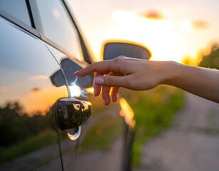 空気乾燥で発生する車のドアノブの静電気現象