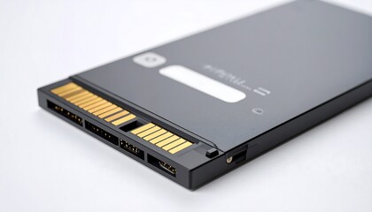 Close-up of a hard drive